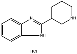 2-(哌啶-3-基)-1H-苯并咪唑盐酸盐 结构式