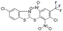 5-CHLORO-2-([3-CHLORO-2,6-DINITRO-4-(TRIFLUOROMETHYL)PHENYL]THIO)-1,3-BENZOTHIAZOLE 结构式