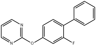 2-Fluoro[1,1'-biphenyl]-4-yl 2-pyrimidinyl ether 结构式