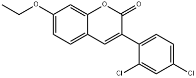 3(2',4'-DICHLOROPHENYL)-7-ETHOXYCOUMARIN 结构式