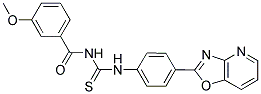 3-METHOXY-N-{[(4-[1,3]OXAZOLO[4,5-B]PYRIDIN-2-YLPHENYL)AMINO]CARBONOTHIOYL}BENZAMIDE 结构式