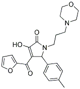 4-(FURAN-2-CARBONYL)-3-HYDROXY-1-(3-MORPHOLINOPROPYL)-5-P-TOLYL-1H-PYRROL-2(5H)-ONE 结构式