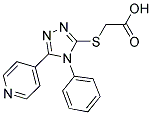 (4-PHENYL-5-PYRIDIN-4-YL-4 H-[1,2,4]TRIAZOL-3-YLSULFANYL)-ACETIC ACID 结构式