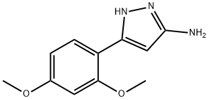 3-(2,4-DIMETHOXYPHENYL)-1H-PYRAZOL-5-AMINE 结构式