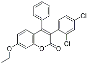 3(2',4'-DICHLOROPHENYL)-7-ETHOXY-4-PHENYLCOUMARIN 结构式