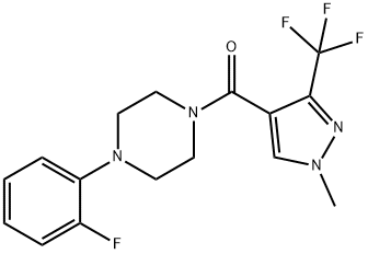 [4-(2-FLUOROPHENYL)PIPERAZINO][1-METHYL-3-(TRIFLUOROMETHYL)-1H-PYRAZOL-4-YL]METHANONE 结构式