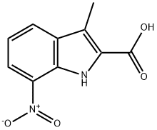 3-METHYL-7-NITRO-1 H-INDOLE-2-CARBOXYLIC ACID 结构式