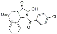 2-[3-(4-CHLOROBENZOYL)-4-HYDROXY-5-OXO-2-PHENYL-2,5-DIHYDRO-1H-PYRROL-1-YL]ACETAMIDE 结构式