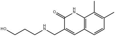 3-[(3-HYDROXY-PROPYLAMINO)-METHYL]-7,8-DIMETHYL-1H-QUINOLIN-2-ONE 结构式