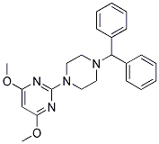 4,6-DIMETHOXY-2-[4-(DIPHENYLMETHYL)PIPERAZIN-1-YL]PYRIMIDINE 结构式