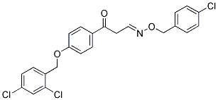 3-(4-[(2,4-DICHLOROBENZYL)OXY]PHENYL)-3-OXOPROPANAL O-(4-CHLOROBENZYL)OXIME 结构式