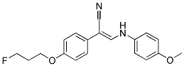 (Z)-2-[4-(3-FLUOROPROPOXY)PHENYL]-3-(4-METHOXYANILINO)-2-PROPENENITRILE 结构式