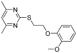 2-([2-(2-METHOXYPHENOXY)ETHYL]THIO)-4,6-DIMETHYLPYRIMIDINE 结构式