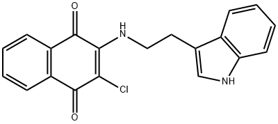 2-CHLORO-3-([2-(1H-INDOL-3-YL)ETHYL]AMINO)NAPHTHOQUINONE 结构式