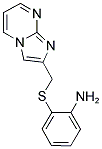 2-[(IMIDAZO[1,2-A]PYRIMIDIN-2-YLMETHYL)SULFANYL]PHENYLAMINE 结构式