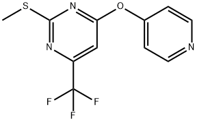 2-(Methylsulfanyl)-4-(4-pyridinyloxy)-6-(trifluoromethyl)pyrimidine 结构式