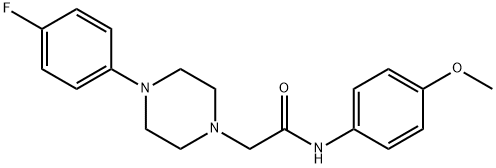 2-[4-(4-Fluorophenyl)piperazino]-N-(4-methoxyphenyl)acetamide 结构式