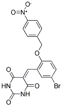 5-{5-BROMO-2-[(4-NITROBENZYL)OXY]BENZYLIDENE}PYRIMIDINE-2,4,6(1H,3H,5H)-TRIONE 结构式