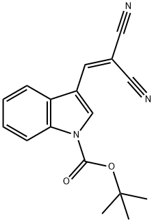 TERT-BUTYL 3-(2,2-DICYANOVINYL)-1H-INDOLE-1-CARBOXYLATE 结构式