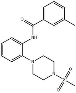 3-METHYL-N-(2-[4-(METHYLSULFONYL)PIPERAZINO]PHENYL)BENZENECARBOXAMIDE 结构式