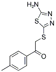 2-[(5-AMINO-1,3,4-THIADIAZOL-2-YL)THIO]-1-(4-METHYLPHENYL)ETHANONE 结构式