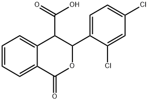 3-(2,4-DICHLOROPHENYL)-1-OXO-3,4-DIHYDRO-1H-ISOCHROMENE-4-CARBOXYLIC ACID 结构式