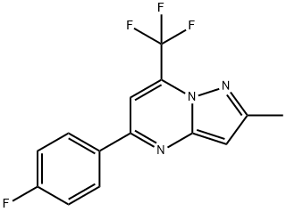 5-(4-FLUOROPHENYL)-2-METHYL-7-(TRIFLUOROMETHYL)PYRAZOLO[1,5-A]PYRIMIDINE 结构式