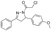 2-CHLORO-1-[5-(4-METHOXY-PHENYL)-3-PHENYL-4,5-DIHYDRO-PYRAZOL-1-YL]-ETHANONE 结构式