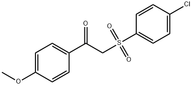 2-[(4-CHLOROPHENYL)SULFONYL]-1-(4-METHOXYPHENYL)-1-ETHANONE 结构式