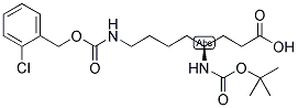4-BOC-(S)-AMINO-8-(2'-CHLOROBENZOXY)CARBONYLAMINO OCTANOIC ACID 结构式