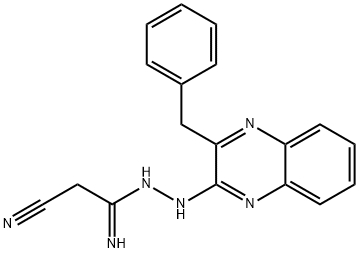 N'-(3-Benzyl-2-quinoxalinyl)-2-cyanoethanimidohydrazide 结构式
