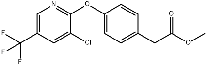 METHYL 2-(4-([3-CHLORO-5-(TRIFLUOROMETHYL)-2-PYRIDINYL]OXY)PHENYL)ACETATE 结构式