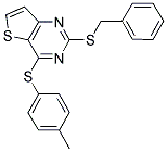 2-(BENZYLSULFANYL)-4-[(4-METHYLPHENYL)SULFANYL]THIENO[3,2-D]PYRIMIDINE 结构式