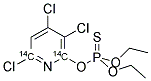 CHLORPYRIFOS, [PYRIDINE-2,6-14C] 结构式