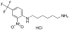 N-[2-NITRO-4-(TRIFLUOROMETHYL)PHENYL]HEXANE-1,6-DIAMINE HYDROCHLORIDE 结构式