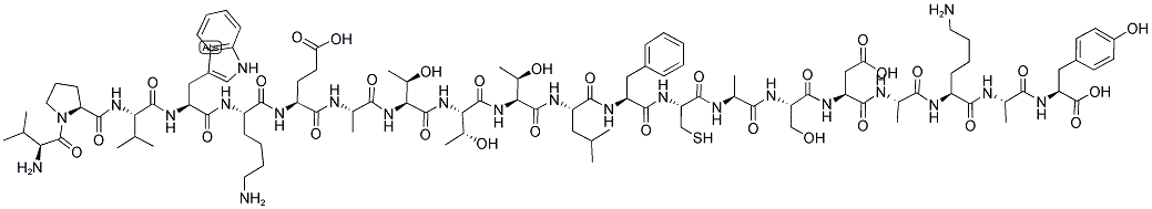 H-VAL-PRO-VAL-TRP-LYS-GLU-ALA-THR-THR-THR-LEU-PHE-CYS-ALA-SER-ASP-ALA-LYS-ALA-TYR-OH 结构式