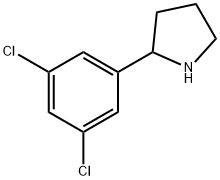 2-(3,5-二氯苯基)吡咯烷 结构式