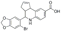 4-(6-BROMO-1,3-BENZODIOXOL-5-YL)-3A,4,5,9B-TETRAHYDRO-3H-CYCLOPENTA [C]QUINOLINE-8-CARBOXYLIC ACID 结构式
