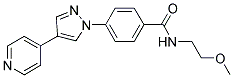 N-(2-METHOXYETHYL)-4-[4-(PYRIDIN-4-YL)-1H-PYRAZOL-1-YL]BENZAMIDE 结构式