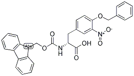 FMOC-D-TYR(BZL, 3-NO2)-OH 结构式