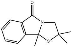 2,2,9B-TRIMETHYL-2,3-DIHYDRO[1,3]THIAZOLO[2,3-A]ISOINDOL-5(9BH)-ONE 结构式