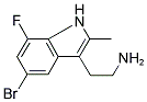 2-(5-BROMO-7-FLUORO-2-METHYL-1H-INDOL-3-YL)-ETHYLAMINE 结构式