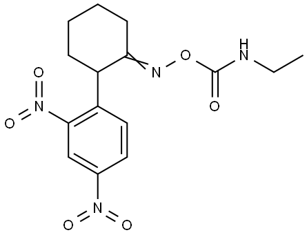 1-[2-(([(Ethylamino)carbonyl]oxy)imino)cyclohexyl]-2,4-dinitrobenzene 结构式