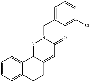 2-(3-CHLOROBENZYL)-5,6-DIHYDROBENZO[H]CINNOLIN-3(2H)-ONE 结构式