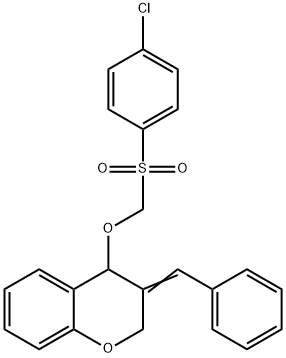 4-([(4-CHLOROPHENYL)SULFONYL]METHOXY)-3-[(E)-PHENYLMETHYLIDENE]CHROMANE 结构式