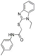 2-[(1-ETHYL-1H-BENZIMIDAZOL-2-YL)THIO]-N-(4-METHYLPHENYL)ACETAMIDE 结构式