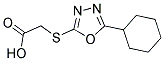 [(5-CYCLOHEXYL-1,3,4-OXADIAZOL-2-YL)SULFANYL]ACETIC ACID 结构式