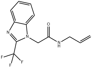N-ALLYL-2-[2-(TRIFLUOROMETHYL)-1H-1,3-BENZIMIDAZOL-1-YL]ACETAMIDE 结构式