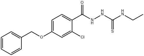 2-[4-(BENZYLOXY)-2-CHLOROBENZOYL]-N-ETHYL-1-HYDRAZINECARBOTHIOAMIDE 结构式