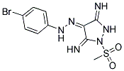 (4Z)-3,5-DIIMINO-1-(METHYLSULFONYL)PYRAZOLIDIN-4-ONE (4-BROMOPHENYL)HYDRAZONE 结构式